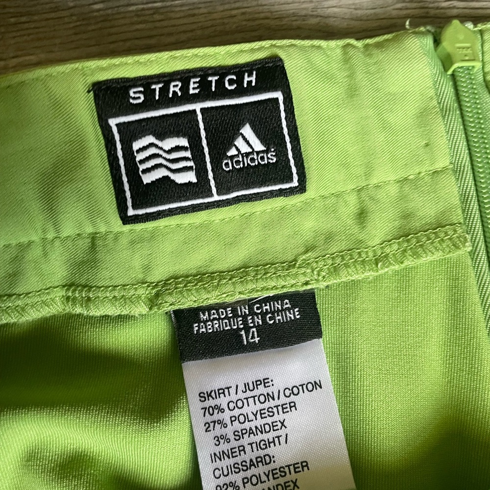 Adidas Lime Green Stretch Skirt - Picture 5 of 6
